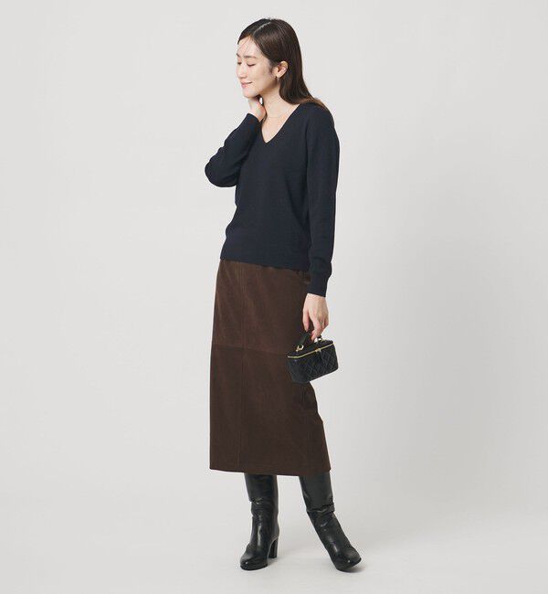 UNITED ARROWS「フルニードル Vネック ニット」|ニット・セーター|