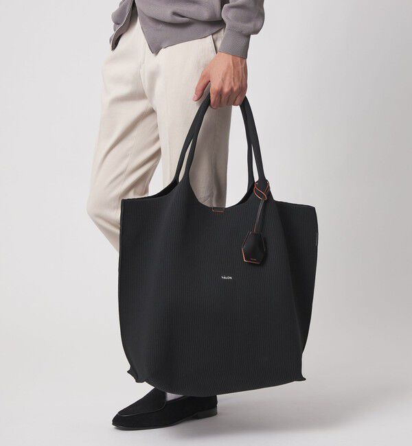 UNITED ARROWS「＜hALON＞ストライプ ニット トートバッグL」|トートバッグ|