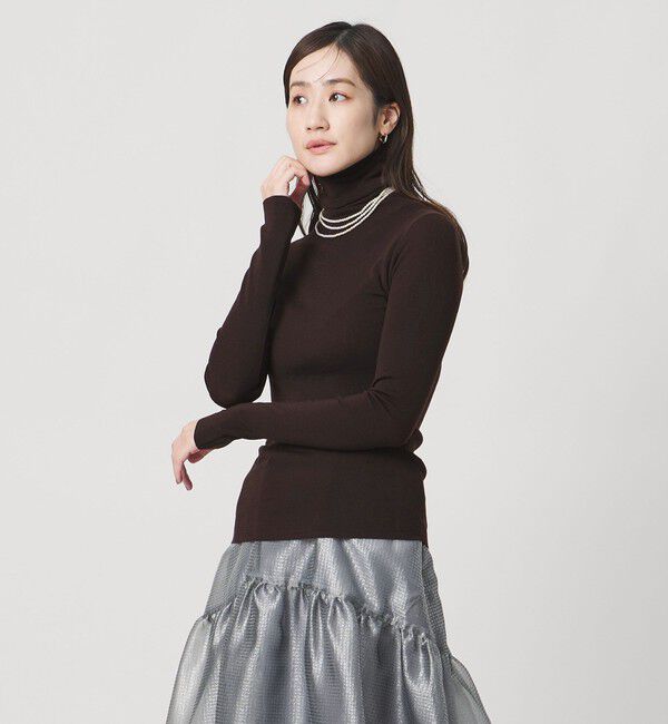 UNITED ARROWS「18G フィットリブ タートルネック ニット」|ニット・セーター|