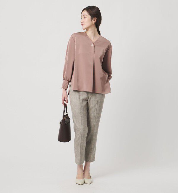 UNITED ARROWS「MOKU ３カラー ツイードライク スリムパンツ」|スラックス|