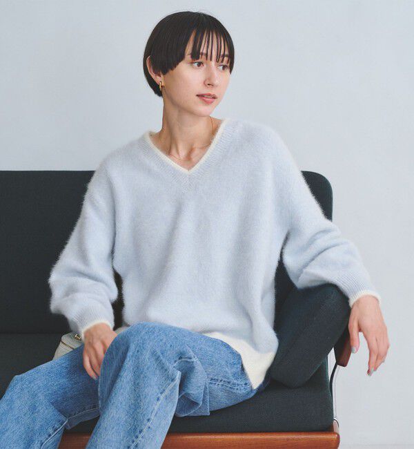 UNITED ARROWS「フォックスカシミヤ Vネック ニット」|ニット・セーター|