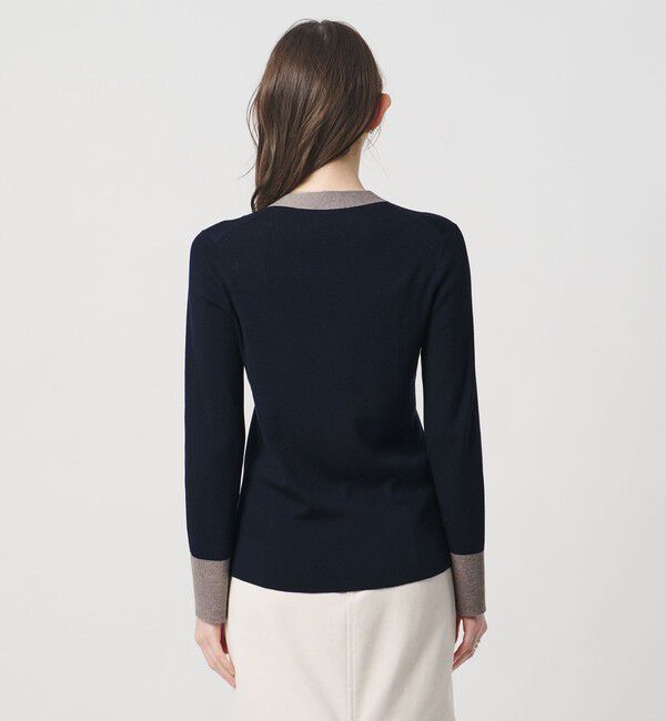 UNITED ARROWS「18G ウール リブ カーディガン」|カーディガン|