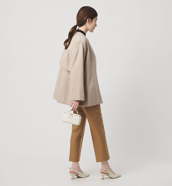 UNITED ARROWS「バック フレア ショート コート」|ノーカラージャケット|