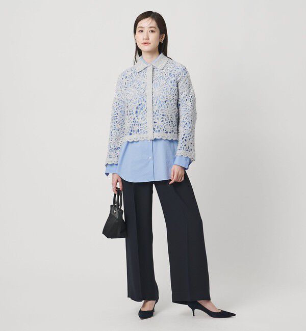 UNITED ARROWS「クロシェ ポロ カーディガン」|カーディガン|