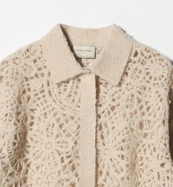 UNITED ARROWS「クロシェ ポロ カーディガン」|カーディガン|