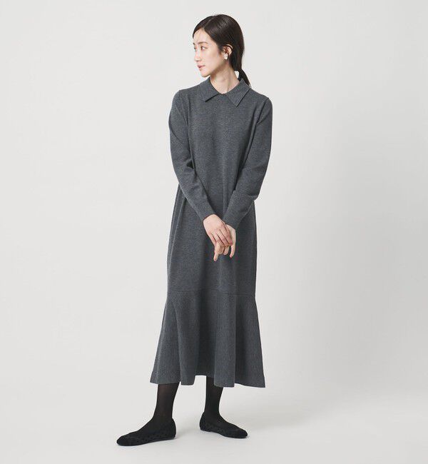 UNITED ARROWS「ニット ペプラム ロング ワンピース」|ワンピース|