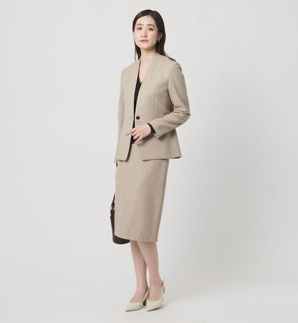 UNITED ARROWS「ツイードライク ノーカラージャケット」|ノーカラージャケット|