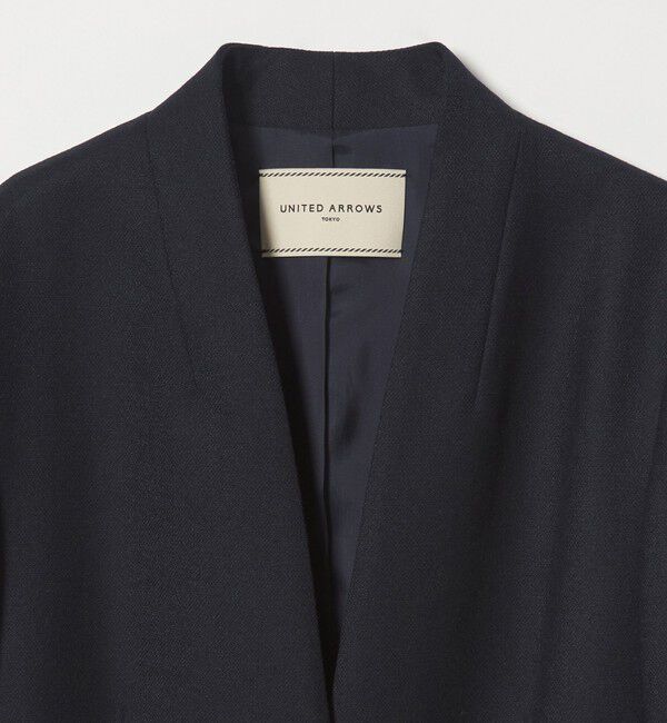 UNITED ARROWS「ツイードライク ノーカラージャケット」|ノーカラージャケット|