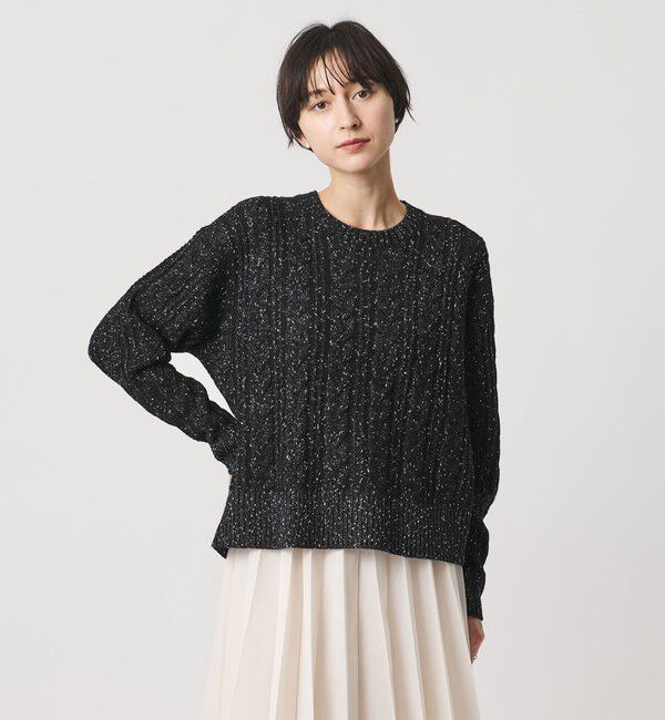 UNITED ARROWS「ミックス カラー ケーブル プルオーバー ニット」|ニット・セーター|