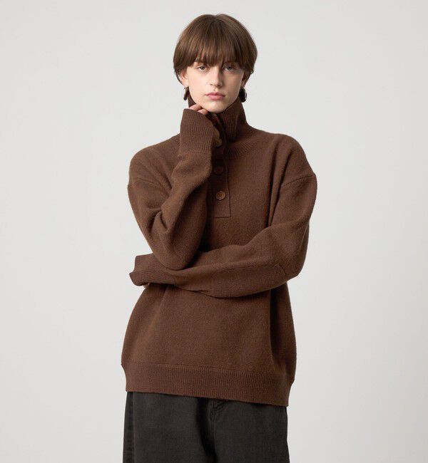 ASTRAET「＜ASTRAET＞7G ハイネック ニット」|ニット・セーター|MD.BROWN