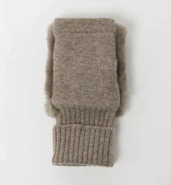 UNITED ARROWS「レッキスラビットファー フィンガーレスグローブ」|手袋|