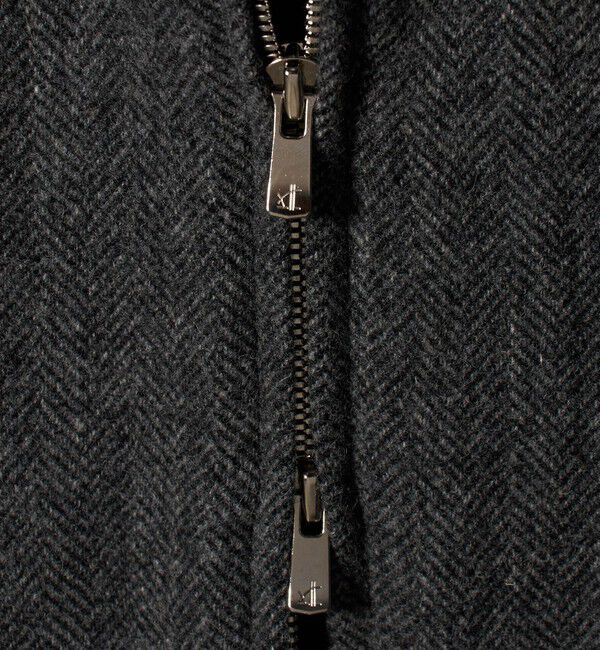 UNITED ARROWS「＜District＞ヘリンボーン ツイード ジップブルゾン」|ブルゾン・スタジャン|