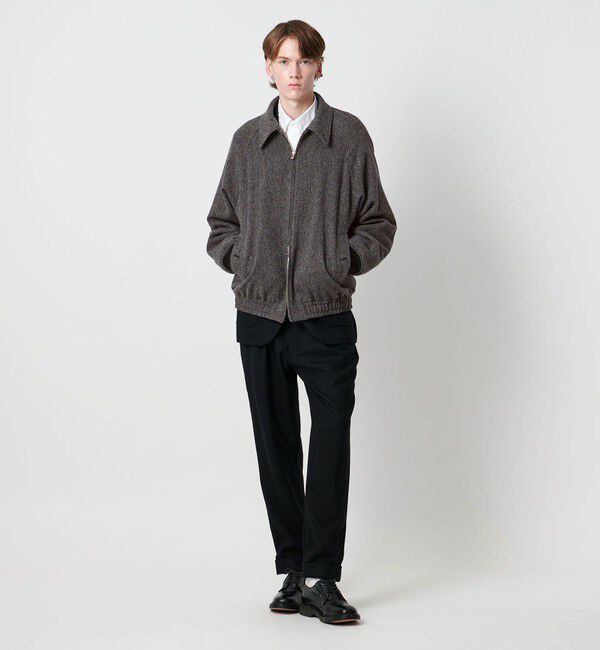UNITED ARROWS「＜District＞ヘリンボーン ツイード ジップブルゾン」|ブルゾン・スタジャン|