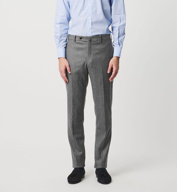 UNITED ARROWS「ストレッチフランネル ノープリーツ スラックス COMFORT EASY-MODEL ヨコストレッチ」|スーツ|