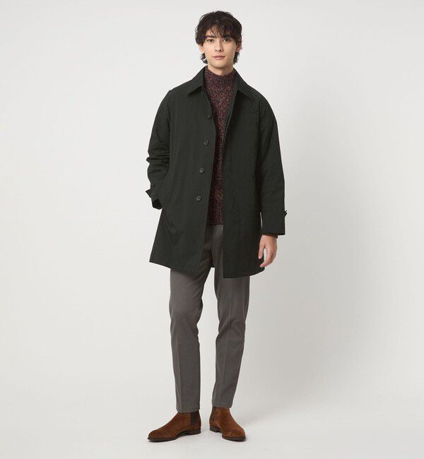 UNITED ARROWS「ピーチツイル バルマカーンコート 撥水」|ステンカラーコート|