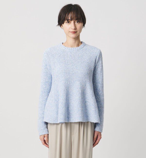 UNITED ARROWS「ミックスカラー ペプラム ニット ‐ウォッシャブル‐」|ニット・セーター|