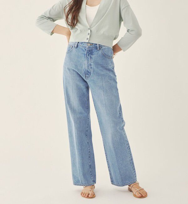 EMMEL REFINES「＜EMMEL REFINES＞EM センタープレス ストレート デニム/ パンツ」|デニム|