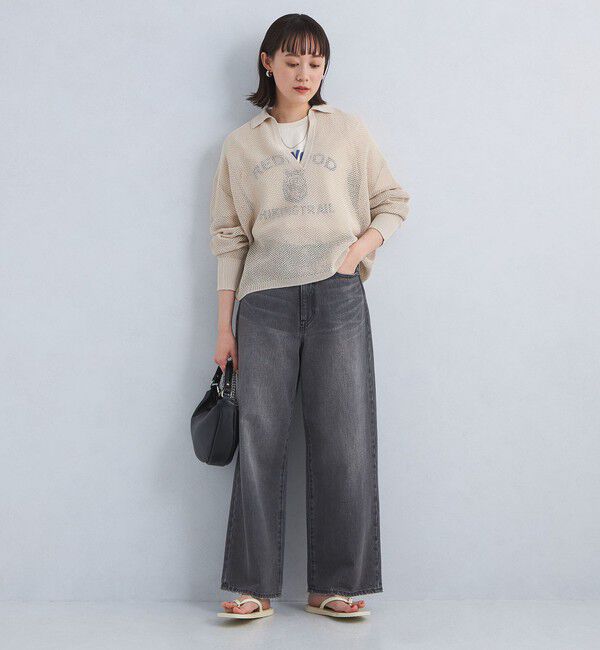 UNITED ARROWS green label relaxing「メッシュ スキッパー ニット プルオーバー -ウォッシャブル-」|ニット・セーター|