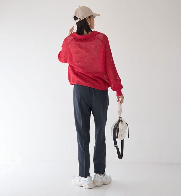 UNITED ARROWS green label relaxing「メッシュ スキッパー ニット プルオーバー -ウォッシャブル-」|ニット・セーター|