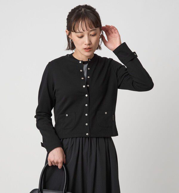 UNITED ARROWS green label relaxing「＜To b. by agnes b.コラボ＞ドットボタン カーディガン」|カーディガン|BLACK