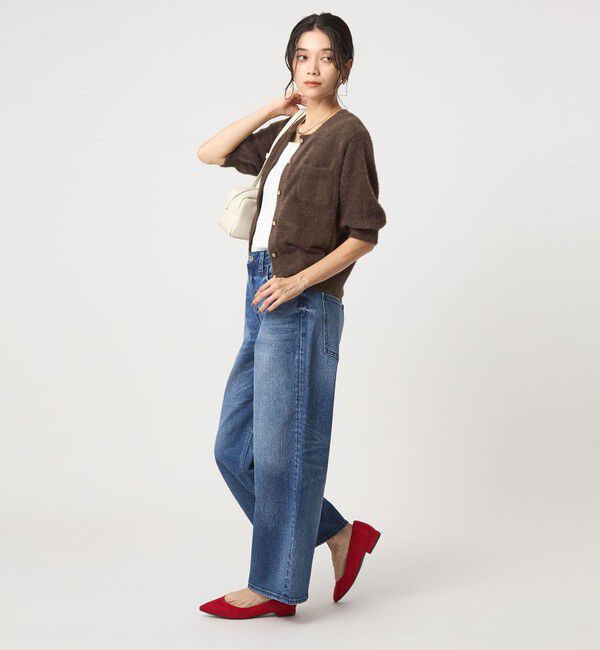 UNITED ARROWS green label relaxing「フラッフフェザー ショートスリーブ ニット カーディガン -ウォッシャブル-」|カーディガン|