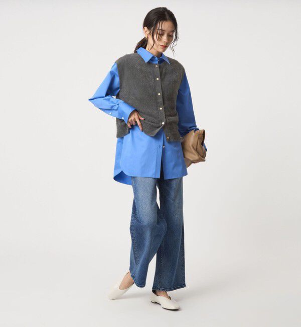 UNITED ARROWS green label relaxing「フラッフフェザー 2WAY フレンチスリーブ ニット -ウォッシャブル-」|ニット・セーター|