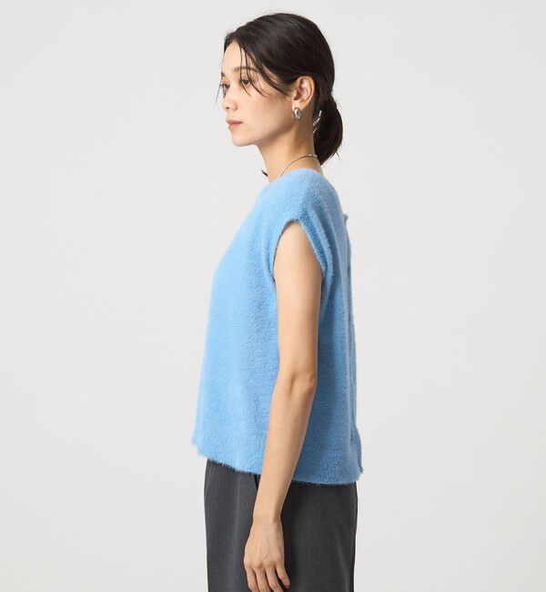 UNITED ARROWS green label relaxing「フラッフフェザー 2WAY フレンチスリーブ ニット -ウォッシャブル-」|ニット・セーター|