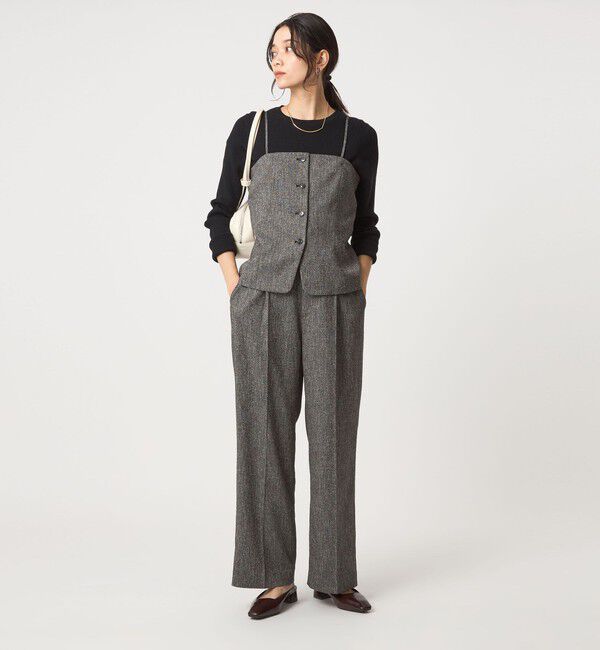 UNITED ARROWS green label relaxing「［size SHORTあり］メランジツイル パンツ -ウォッシャブル-」|スラックス|