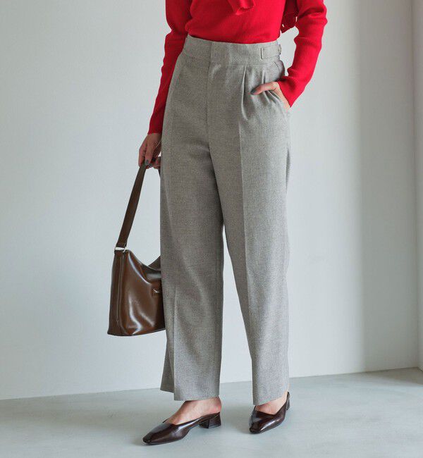 UNITED ARROWS green label relaxing「［size SHORTあり］メランジツイル パンツ -ウォッシャブル-」|スラックス|BEIGE