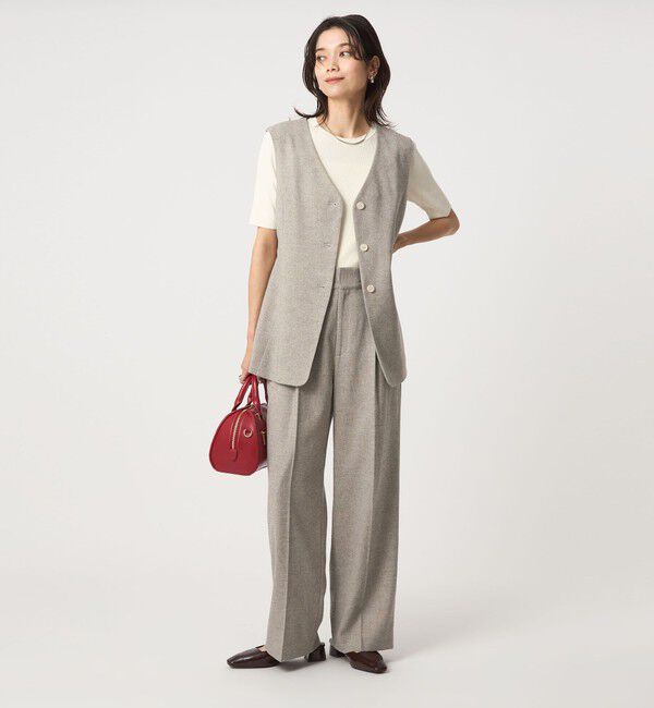 UNITED ARROWS green label relaxing「［size SHORTあり］メランジツイル パンツ -ウォッシャブル-」|スラックス|