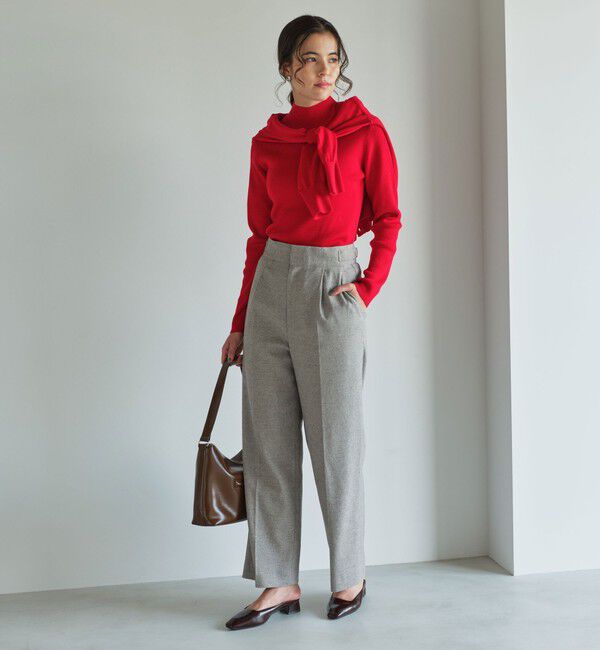 UNITED ARROWS green label relaxing「［size SHORTあり］メランジツイル パンツ -ウォッシャブル-」|スラックス|