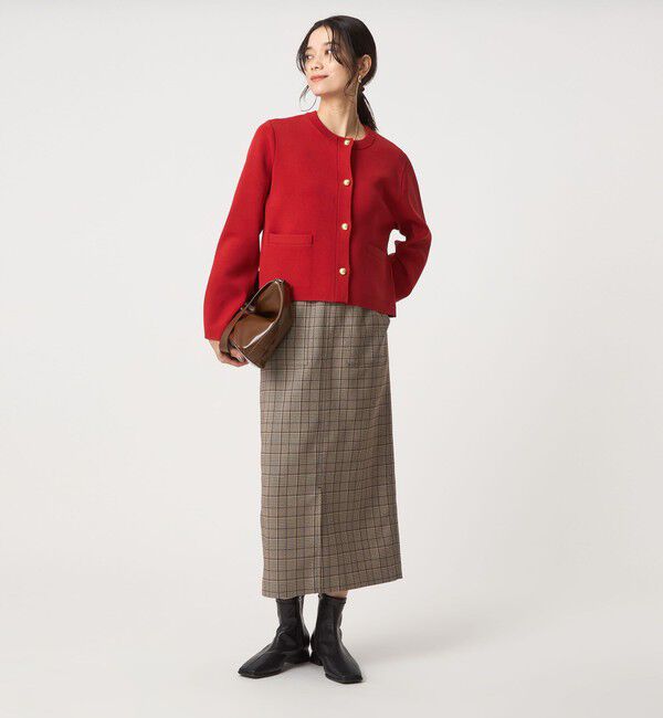 UNITED ARROWS green label relaxing「フォルム ゴールドカラーボタン ニット カーディガン ウォッシャブル」|カーディガン|