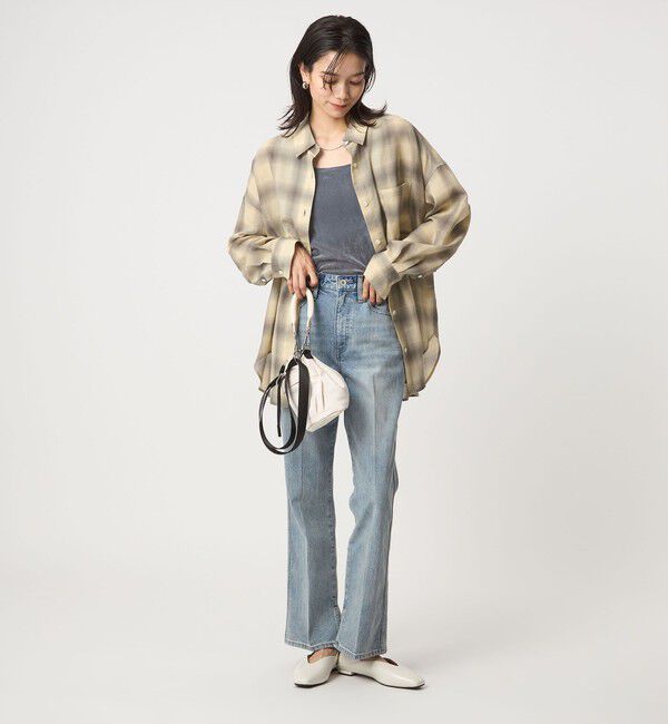 UNITED ARROWS green label relaxing「［size SHORTあり］シアー チェック シャツ」|シャツ・ブラウス|