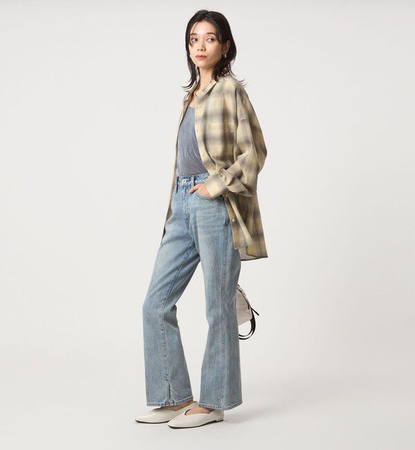 UNITED ARROWS green label relaxing「［size SHORTあり］シアー チェック シャツ」|シャツ・ブラウス|