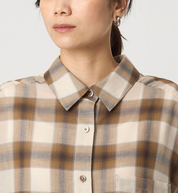 UNITED ARROWS green label relaxing「［size SHORTあり］シアー チェック シャツ」|シャツ・ブラウス|