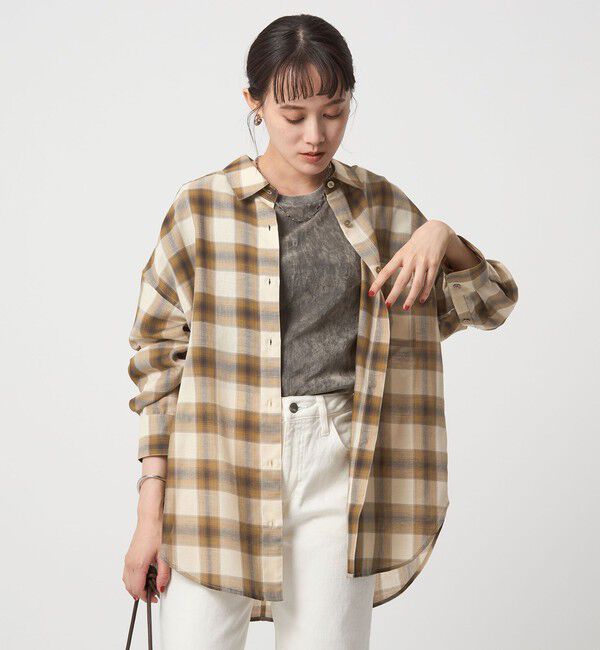 UNITED ARROWS green label relaxing「［size SHORTあり］シアー チェック シャツ」|シャツ・ブラウス|