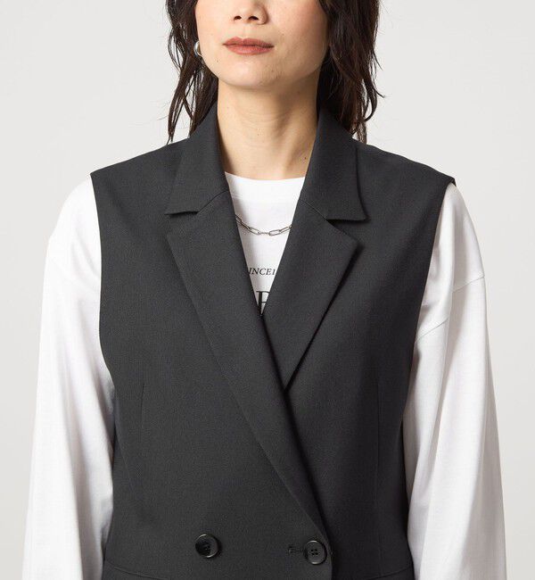 UNITED ARROWS green label relaxing「ツイードライク ジレ マシンウォッシャブル 帯電防止」|ベスト・ジレ|