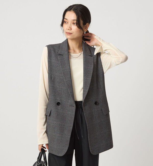 UNITED ARROWS green label relaxing「ツイードライク ジレ マシンウォッシャブル 帯電防止」|ベスト・ジレ|