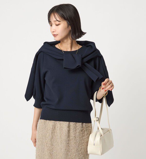 UNITED ARROWS green label relaxing「フォルムスリーブ ニット プルオーバー -ウォッシャブル-」|ニット・セーター|