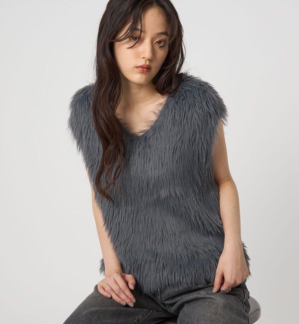 UNITED ARROWS green label relaxing「フェザー ノースリーブ プルオーバー  -ウォッシャブル-」|ベスト・ジレ|