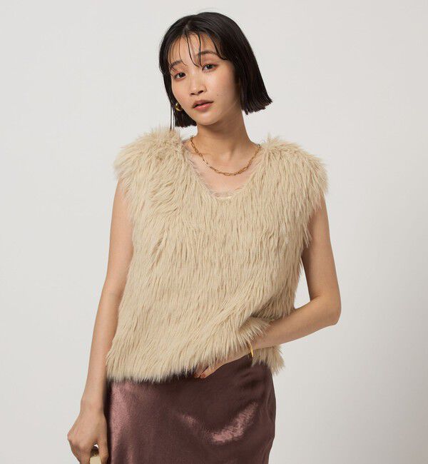 UNITED ARROWS green label relaxing「フェザー ノースリーブ プルオーバー  -ウォッシャブル-」|ベスト・ジレ|