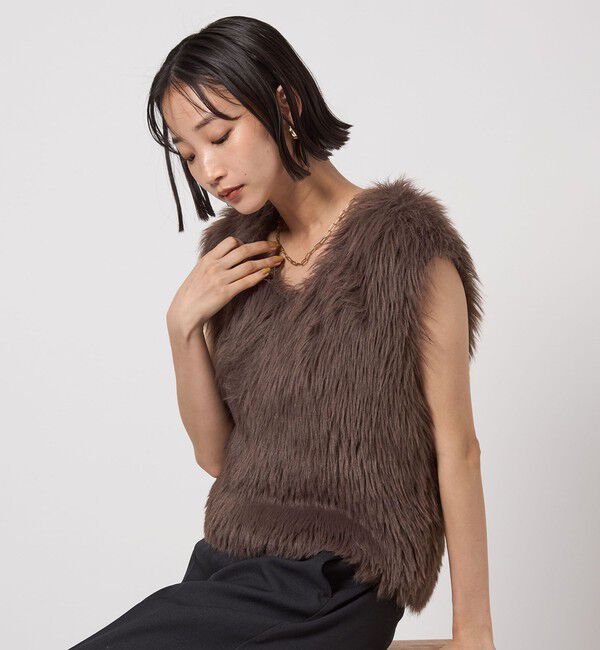 UNITED ARROWS green label relaxing「フェザー ノースリーブ プルオーバー  -ウォッシャブル-」|ベスト・ジレ|