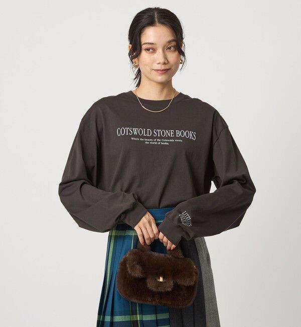 UNITED ARROWS green label relaxing「ロゴ ロングスリーブ Tシャツ」|Tシャツ・カットソー|DK.GRAY