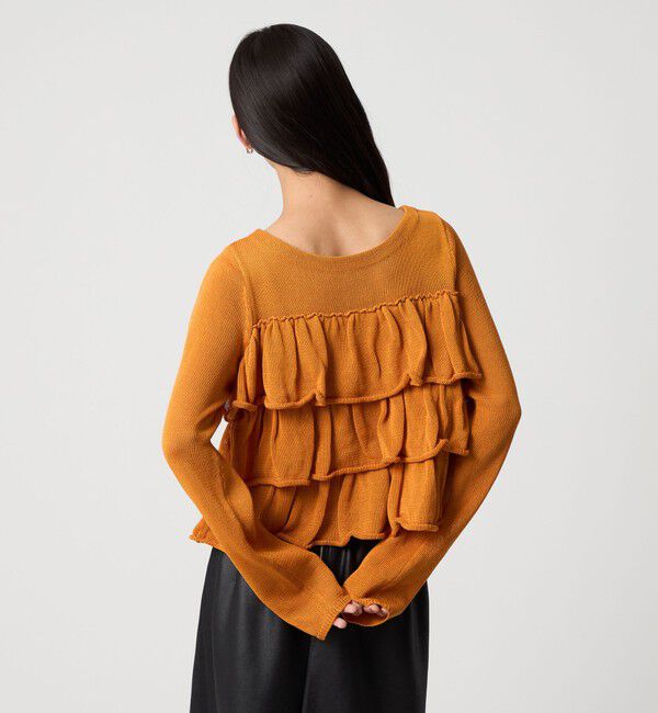 EMMEL REFINES「＜EMMEL REFINES＞EM HW ティアード フリル 2WAY ニット」|ニット・セーター|