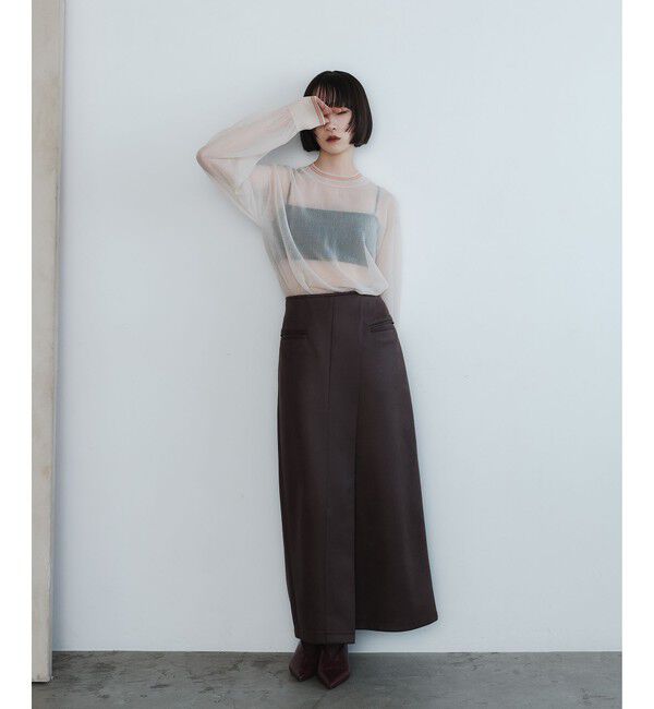 EMMEL REFINES「＜EMMEL REFINES＞EM シアー ライン ニット プルオーバー」|ニット・セーター|