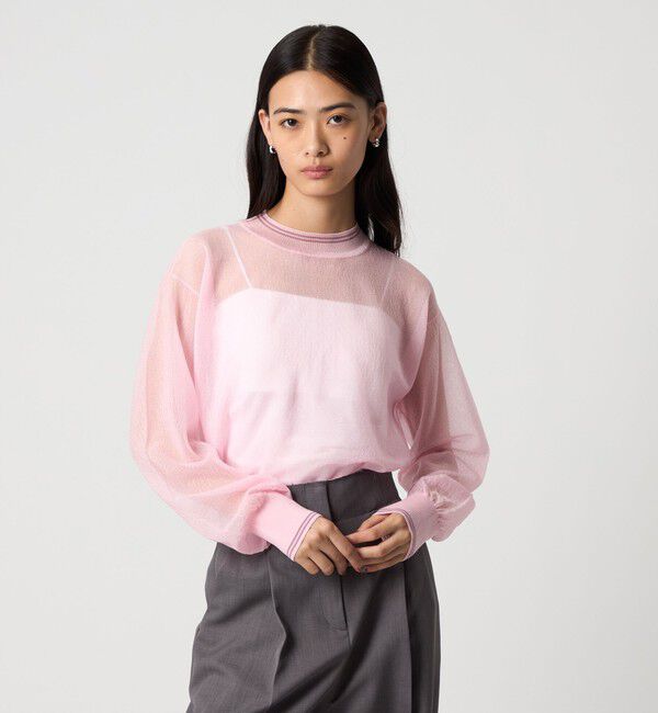 EMMEL REFINES「＜EMMEL REFINES＞EM シアー ライン ニット プルオーバー」|ニット・セーター|