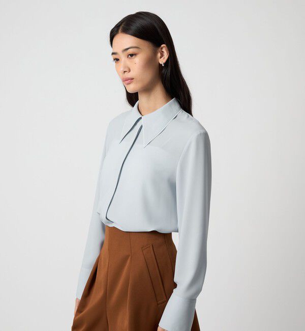 EMMEL REFINES「＜EMMEL REFINES＞EM パイピングエリ トロミシャツ」|シャツ・ブラウス|