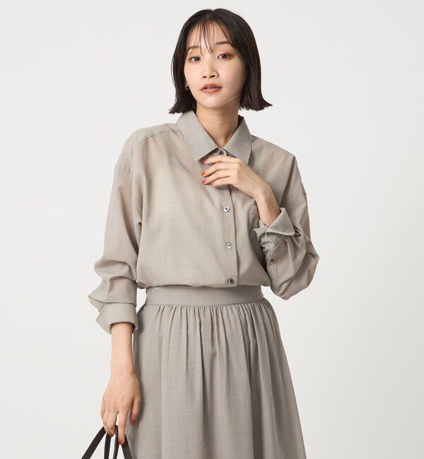 UNITED ARROWS green label relaxing「［size SHORTあり］ウール混ボイル シャツ -ウォッシャブル-」|シャツ・ブラウス|