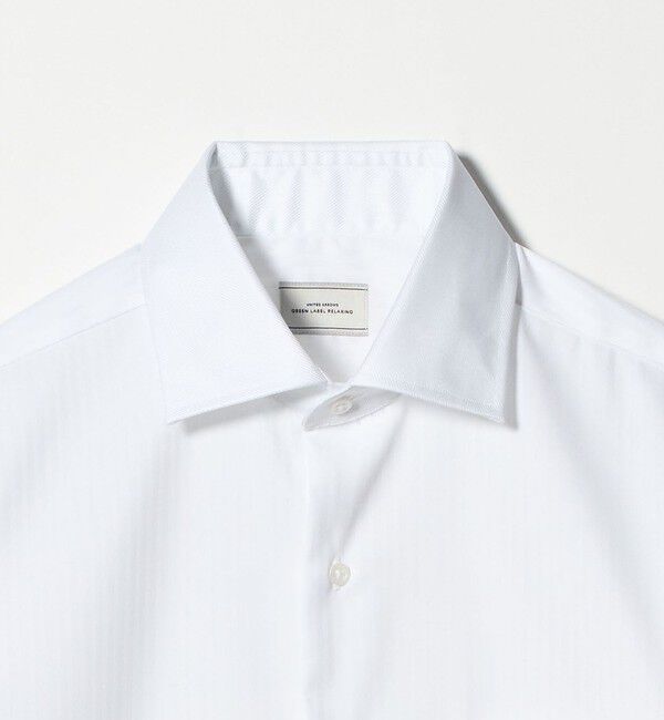 UNITED ARROWS green label relaxing「コットン シャドーストライプ クレリック ワイドカラー ドレスシャツ -イージーアイロン-」|シャツ・ブラウス|