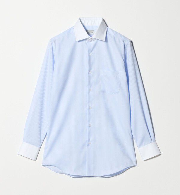 UNITED ARROWS green label relaxing「コットン シャドーストライプ クレリック ワイドカラー ドレスシャツ -イージーアイロン-」|シャツ・ブラウス|